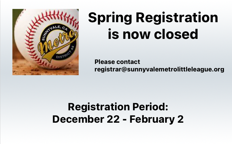 Spring Registration is now closed